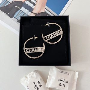 AUTHENTIC Chanel Hoop Earrings